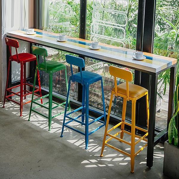 Modern 1/5 Pieces Bar Table Set Rectangle Wood Counter Table with High Stools for Cafe Clearhalo 'Bar Furniture' 'furn' 'furn_home_bar_bar_sets' 'Furniture' 'Home Bars & Bar Sets' 'home_bar_bar_sets' 'Kitchen & Dining Furniture' 1200x1200_e4f46cd8-bb54-4f0b-adfd-2c2538971c17