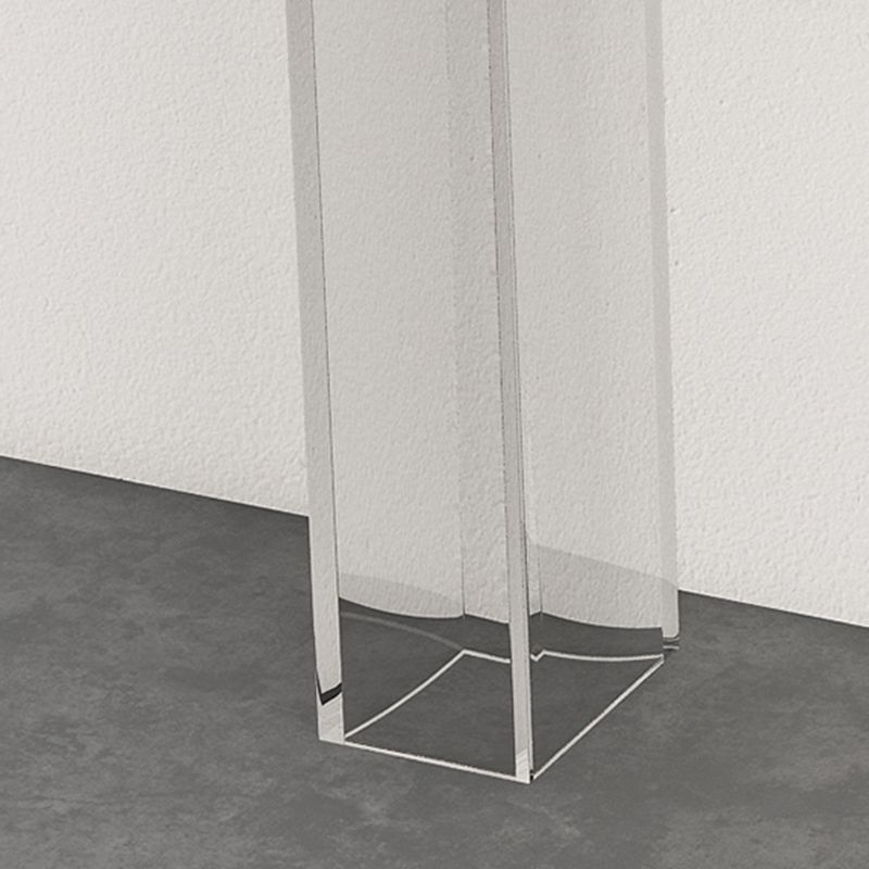 Contemporary Wooden Console Accent Table with Acrylic Bracket for Hall