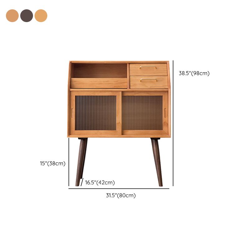 Modern Dining Buffet Sliding Doors Drawer and 2-Door Buffet Sideboard,17" W X 39" H Clearhalo 'buffet_sideboard' 'Buffets & Sideboards' 'furn' 'furn_buffet_sideboard' 'Furniture' 'Kitchen & Dining Furniture' 1200x1200_e4f78446-a967-44d1-a253-9d277f2f0b92