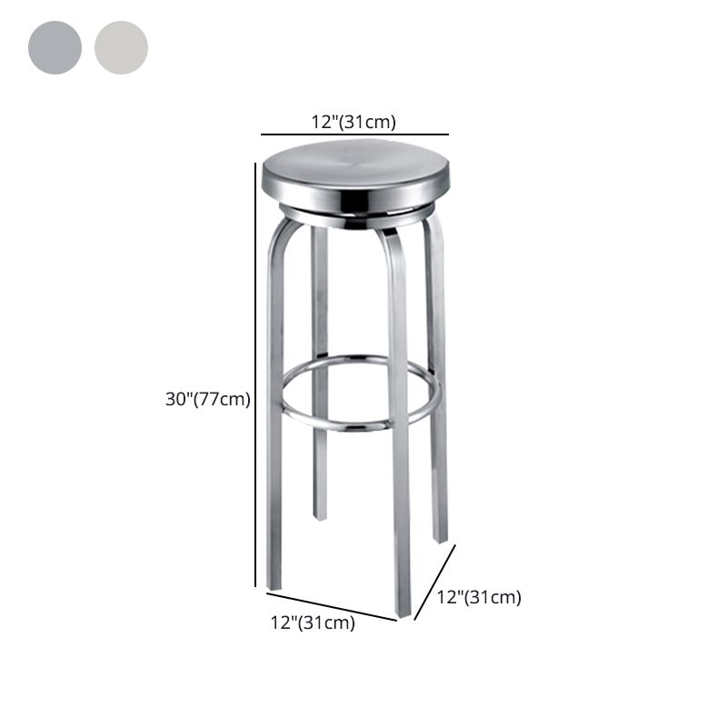 Industrial Style Low Back Metal Bar Stool Counter Stool for Kitchen Bar Clearhalo 'Bar Furniture' 'Bar Stools' 'bar_stools' 'furn' 'furn_bar_stools' 'furniture_bar_stools' 'Kitchen & Dining Furniture' 'kitchen&dining_furn' 'kitchen' 'kitchen_furn' Furniture' 1200x1200_e4f80192-6ab5-4601-b4fa-d437d53b16c8
