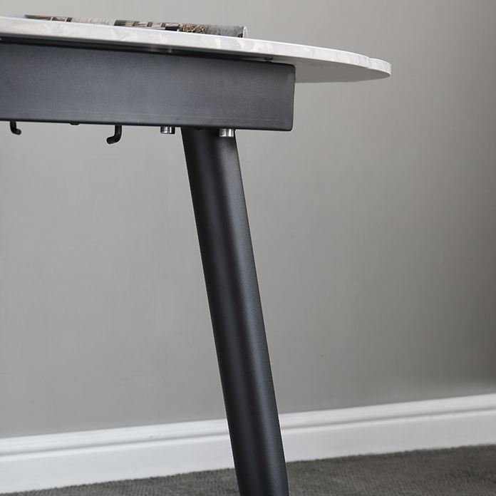 Juego de mesa de comedor extensible 1/4/5/7 Piezas con muebles de cocina de base de metal