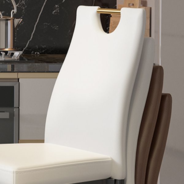 Scandinavian Style Upholstered Armless Dining Chairs Solid Back Side Chair for Home Clearhalo ' kitchen&dining_furn' 'Dining Chairs' 'Dining Tables & Seating' 'dining_chair' 'furn' 'furn_dining_chair' 'Furniture' 'furniture_dining_chair' 'Kitchen & Dining Furniture' 'kitchen' 1200x1200_e4fc4cb1-cd10-48ea-9bdd-2d7d1fb0a4dd