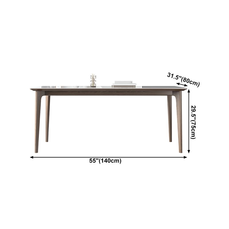 Sintered Stone Rectangle White Table Kitchen Table with Wooden Base and 4 Legs Clearhalo ' dining_table' 'Dining Tables & Seating' 'Dining Tables' 'furn' 'furn_dining_table' 'Furniture' 'furniture_dining_table' 'Kitchen & Dining Furniture' 'kitchen&dining_furn' 'kitchen' 'kitchen_dining_table' 1200x1200_e4fdd977-8112-4f76-b4fc-76576cc729a4