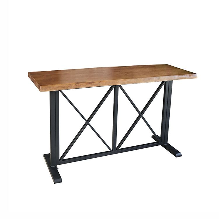 Ensemble de Table de Bar industrielle, 1/5 pièces, Table de comptoir rectangulaire en bois de pin avec tabourets pour Bar