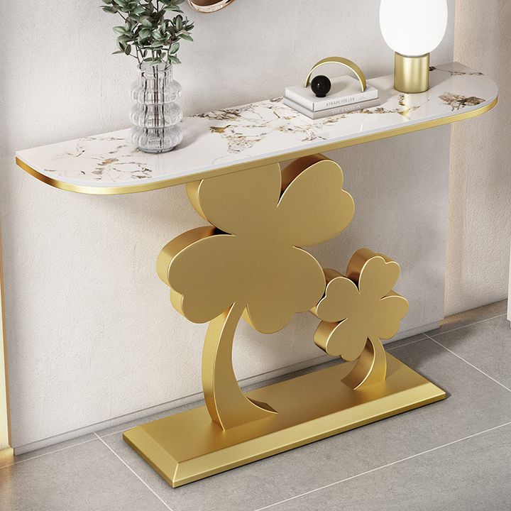 Tavolo console mezza luna glam tavolo accento resistente a graffi per Hall