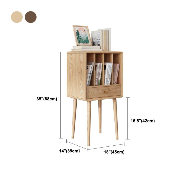 Solid Wood 3 Legs End Table Modernistic Rectangular Side Table