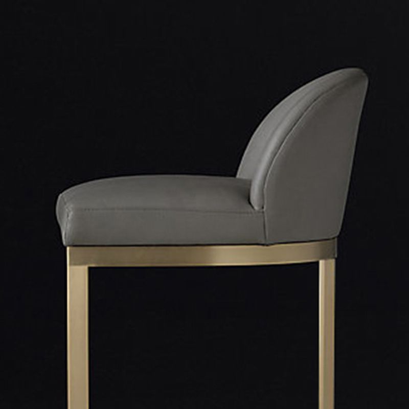 Glam Faux Leather Bar Stool Footrest Counter-height Stool for Dining Room Clearhalo 'Bar Furniture' 'Bar Stools' 'bar_stools' 'furn' 'furn_bar_stools' 'Furniture' 'Kitchen & Dining Furniture' 1200x1200_e500874c-48eb-4705-90c7-f9ae30b417e1