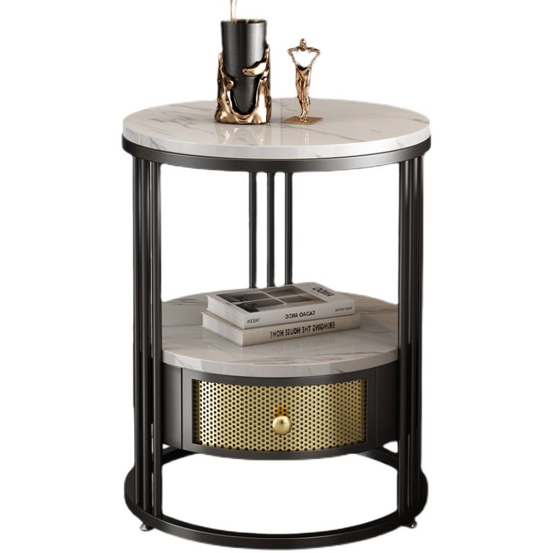 Zeitgenössischer Schieferobertisch mit Schublade