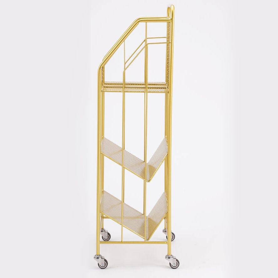 3-Shelf Metal Geometric Bookshelf Contemporary Closed Back Book Shelf,39" H x 11" W Clearhalo 'Bookcases' 'furn' 'furn_bookcases' 'Furniture' 'furniture_bookcases' 'Office Furniture' 1200x1200_e503c649-1f15-4469-9f94-93d660cf5580