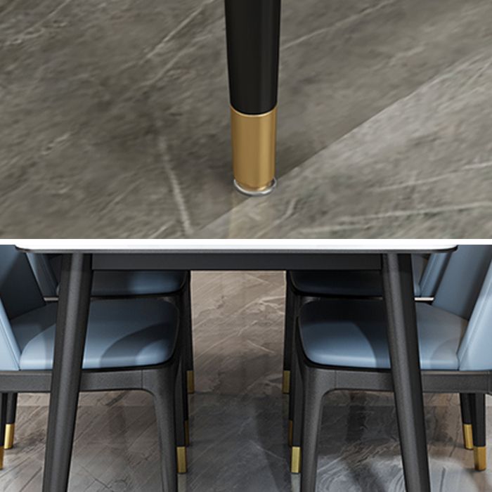Rectangle 4 Legs Home Furniture Stone Dining Room Collection for Dining Room Clearhalo ' dining_table' 'Dining Tables & Seating' 'Dining Tables' 'furn' 'furn_dining_table' 'Furniture' 'furniture_dining_table' 'Kitchen & Dining Furniture' 'kitchen&dining_furn' 'kitchen' 'kitchen_dining_table' 1200x1200_e5045d1b-c8ec-445a-a4e5-66453053c5ee
