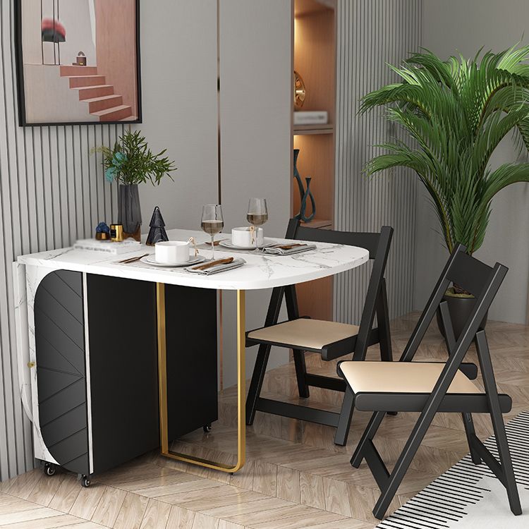 Contemporary Drop-Leaf Dining Room Collection Oval Furniture ,15"L x 31.5"W x 29.5"H Clearhalo ' dining_table' 'Dining Tables & Seating' 'Dining Tables' 'furn' 'furn_dining_table' 'Furniture' 'furniture_dining_table' 'Kitchen & Dining Furniture' 'kitchen&dining_furn' 'kitchen' 'kitchen_dining_table' 1200x1200_e5048247-d410-4a05-9775-f6ac1b8cc0a6