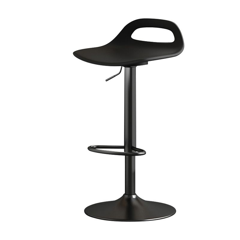 Modern Adjustable Height Swivel Low Back Bar Stools with Metal Base