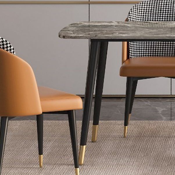 Rectangle Shape Luxury Dining Table Grey Fixed Table with Sintered Stone Clearhalo 'Dining Tables & Seating' 'Dining Tables' 'dining_table' 'furn' 'furn_dining_table' 'Furniture' 'furniture_dining_table' 'Kitchen & Dining Furniture' 1200x1200_e50b6a23-3ee1-46eb-a50f-46b03d237546