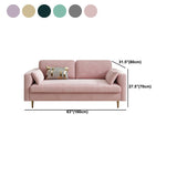 Cojines contemporáneos sofá de terciopelo de terciopelo sofá con almohadas