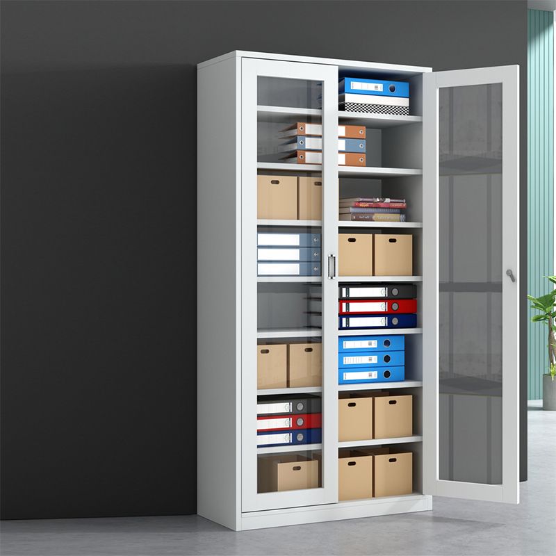 Modern File Cabinet Glass Doors Lock Storage Vertical Filing Cabinet Clearhalo 'Filing Cabinets' 'filling_cabinets' 'furn' 'furn_filling_cabinets' 'Furniture' 'Office Furniture' 1200x1200_e50d0f0b-6499-4930-b066-80448598c3a2