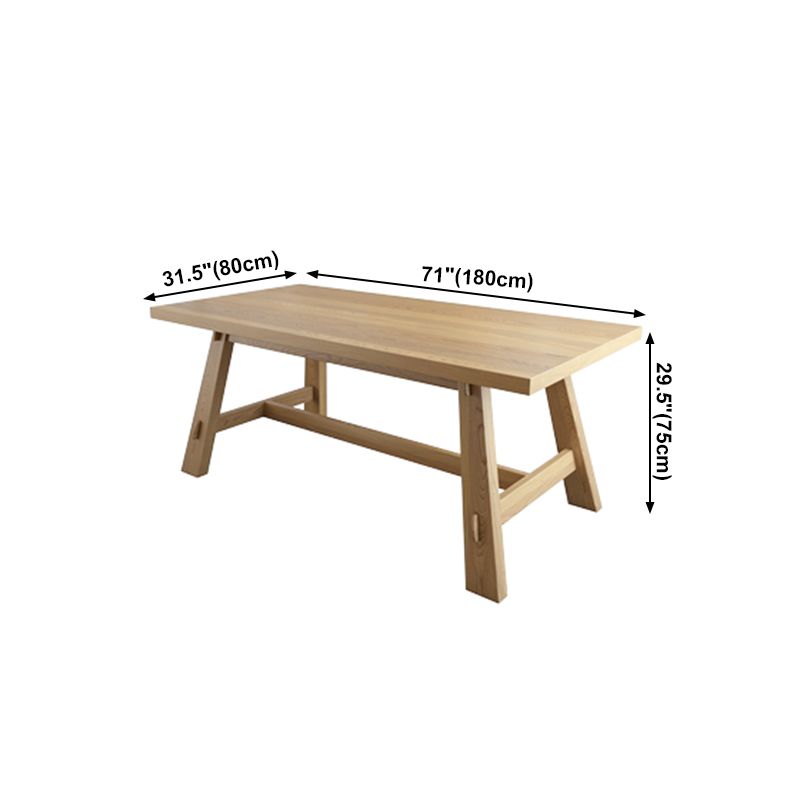 Modern Pine Wood Table for Restaurant Rectangle Dining Table with Trestle Base Clearhalo ' dining_table' 'Dining Tables & Seating' 'Dining Tables' 'furn' 'furn_dining_table' 'Furniture' 'furniture_dining_table' 'Kitchen & Dining Furniture' 'kitchen&dining_furn' 'kitchen' 'kitchen_dining_table' 1200x1200_e50d52ec-3ec0-47f7-87e1-7815415cc3fd