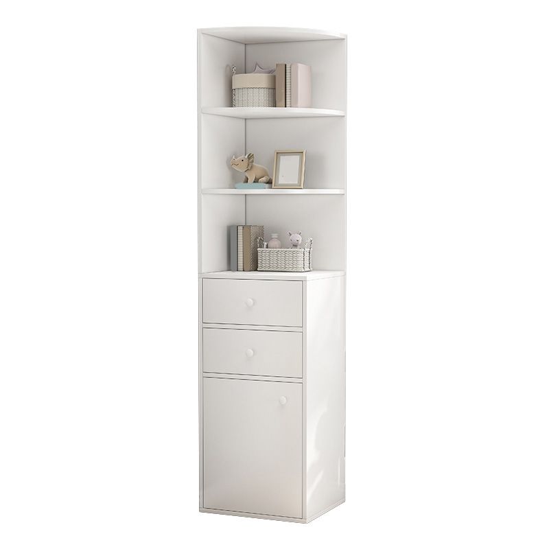Contemporary Wooden Cabinet with 1 Door and Drawer Corner Cabinet