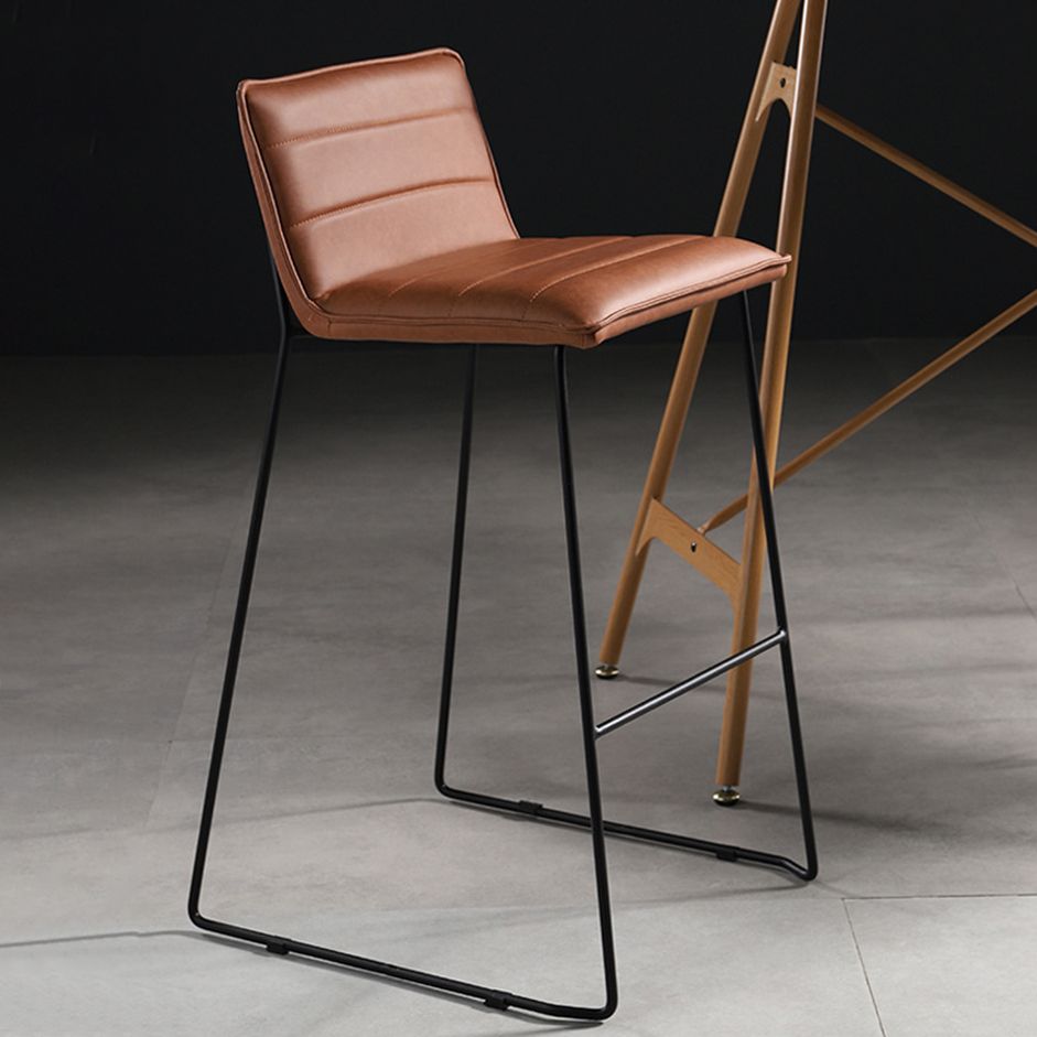Sedile quadrata in stile moderno sgabello da bar in pelle da bar con gambe metalliche per casa
