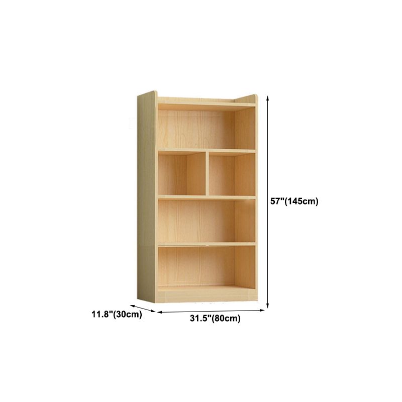 Contemporary Wooden Vertical Book Shelf Closed Back Brown Shelf Bookcase for Study Room Clearhalo 'Bookcases' 'furn' 'furn_bookcases' 'Furniture' 'Office Furniture' 1200x1200_e5153b22-2357-4bb7-92cd-1e6bfb1e9a5f