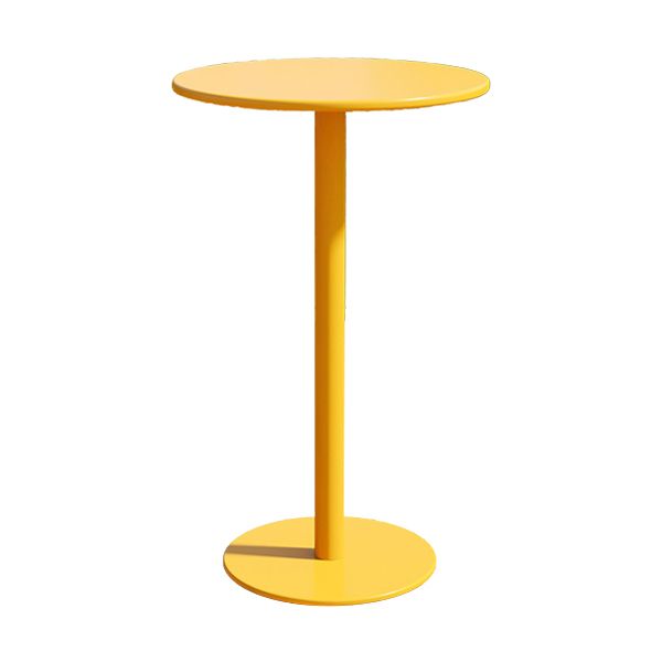 Modern Round Metal Bar Table Dining Table - 23.6" L x 23.6" W x 41.3" H Clearhalo 'Bar Furniture' 'Bar Tables' 'bar_tables' 'furn' 'furn_bar_tables' 'Furniture' 'Kitchen & Dining Furniture' 1200x1200_e5155dc0-a21f-4409-8e04-2bd344bd03ce