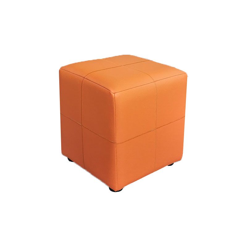 Luxury Pouf Ottoman Genuine Leather Upholstered Solid Color Square Ottoman Clearhalo 'furn' 'furn_ottomans_poufs' 'Furniture' 'Living Room Furniture' 'Ottomans & Poufs' 'ottomans_poufs' 1200x1200_e5155e1d-2929-482a-b59e-e511a8c93031