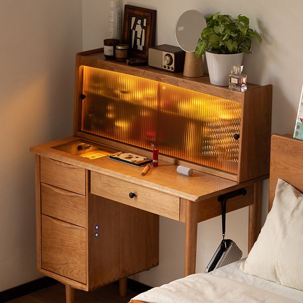 Los cajones de pie incluyeron mesa de tocador de dormitorio con mesa de maquillaje y taburetes