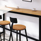 Contemporary Style 2/4/7 Pieces Solid Wood Rectangular Bar Table Set for Indoor