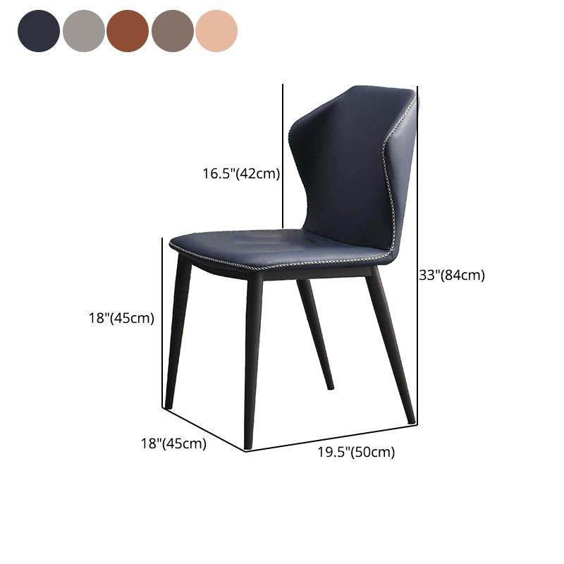 Contemporary Chair Dining Armless Chairs for Kitchen with Metal Legs Clearhalo 'Dining Chairs' 'Dining Tables & Seating' 'dining_chair' 'furn' 'furn_dining_chair' 'Furniture' 'furniture_dining_chair' 'Kitchen & Dining Furniture' 1200x1200_e516860a-cdfb-4034-a1c9-f1517847f748