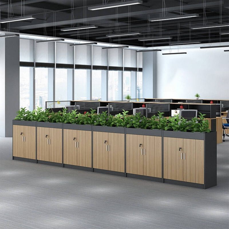 Estantes de almacenamiento de bloqueo de madera de archivo de estilo nórdico