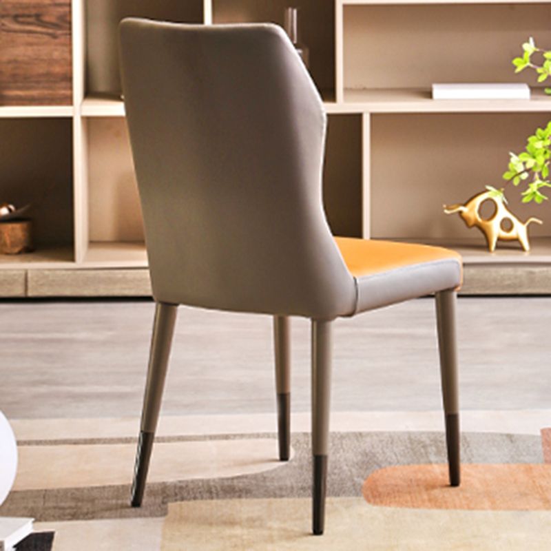 Glam Style Armless Chair Wood Wingback Parsons Chair for Kitchen 16.9"x18.8"x35.8" Clearhalo 'Dining Chairs' 'Dining Tables & Seating' 'dining_chair' 'furn' 'furn_dining_chair' 'Furniture' 'furniture_dining_chair' 'Kitchen & Dining Furniture' 1200x1200_e516f5cc-8f0d-4a16-9576-86d5cf7dbadb