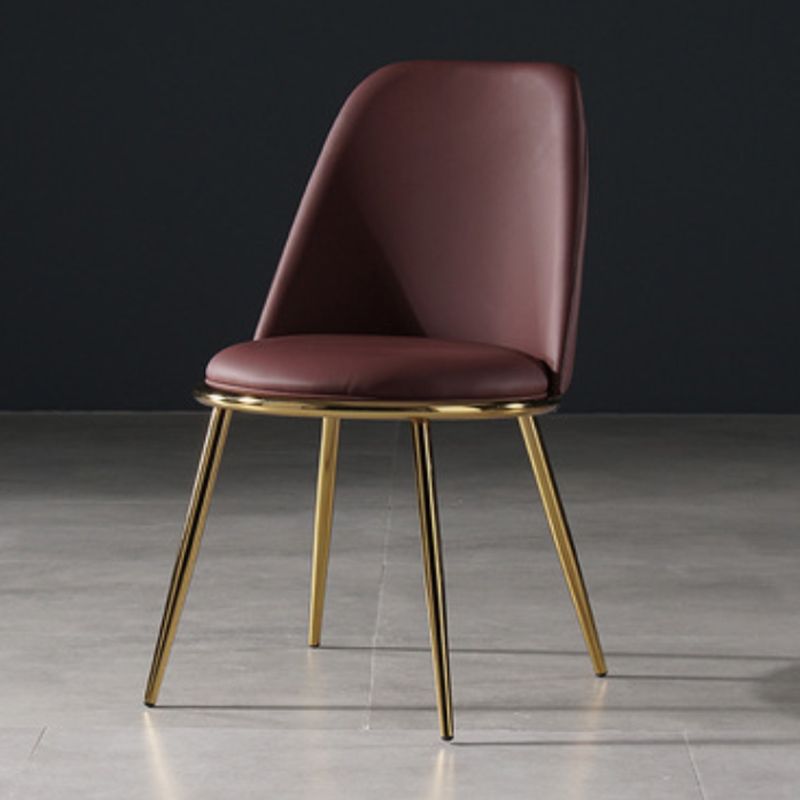 Sedia laterale in stile glam sedia da pranzo srofida senza braccio per sala da pranzo