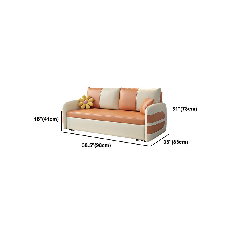 Faux Leather Stain Resistant Square Arm Modern Bed Sofa Couch Clearhalo 'furn' 'furn_sofas' 'Furniture' 'Living Room Furniture' 'Sofa' 'sofas' 1200x1200_e51a3d4c-f436-418c-bc75-bb80cbbcaefe