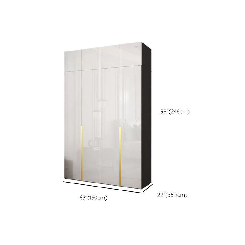 Scharnierende garderobe kast met kledingstaaf moderne opbergkast