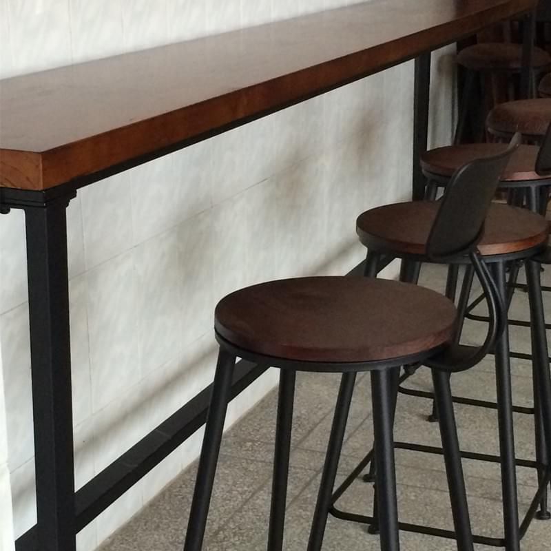 Juego de comedor de Pub con caballete Industrial, juego de mesa de Bar rectangular de madera maciza de 1/2/5 piezas