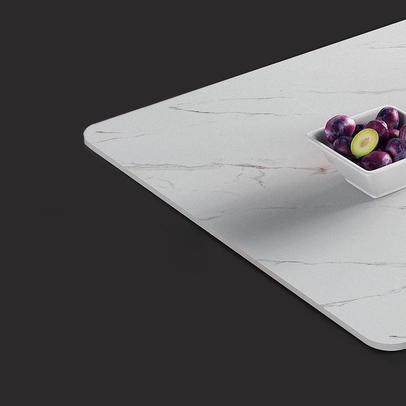 Mesa de comedor de piedra abatible de estilo moderno, 51,2" x 35,4" x 29,5"