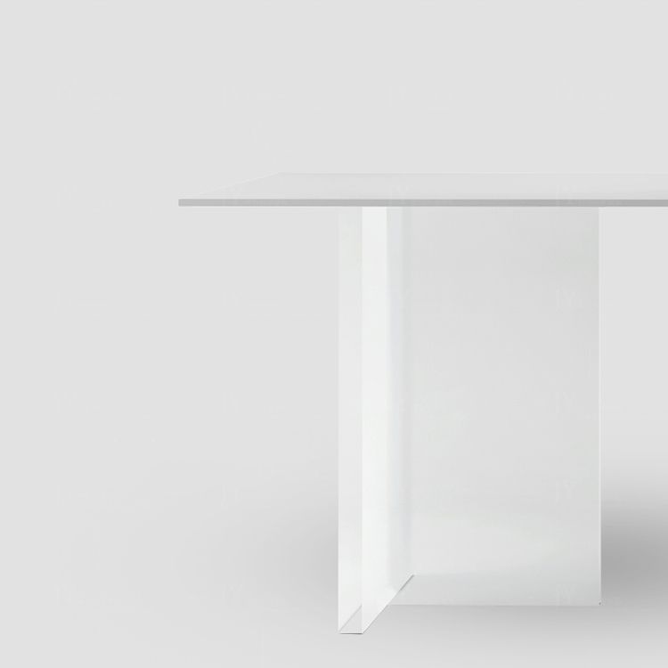 Modern White Dining Table Rectangle Sintered Stone Dining Table with Acrylic Legs Clearhalo ' dining_table' 'Dining Tables & Seating' 'Dining Tables' 'furn' 'furn_dining_table' 'Furniture' 'furniture_dining_table' 'Kitchen & Dining Furniture' 'kitchen&dining_furn' 'kitchen' 'kitchen_dining_table' 1200x1200_e51caa67-c135-419e-8e88-a11a50a7dd2f