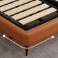 Glam Solid Wood Mattress Included with Headboard Panel Rectangular Bed Frame