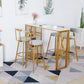 Bar Height Pub Table Glam Style Rectangle Bar Table with Stone Top Clearhalo 'Bar Furniture' 'Bar Tables' 'bar_tables' 'furn' 'furn_bar_tables' 'Furniture' 'Kitchen & Dining Furniture' 1200x1200_e51e1fde-3a64-48a5-93a4-91fe856c5f7f