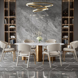 Glam Kitchen Dining Side Chair  Open Back Metal Legs Armless Chair