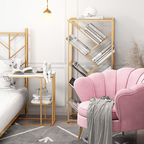 Modern Style Bookcase Open Back Metal Vertical Bookshelf for Home Clearhalo 'Bookcases' 'furn' 'furn_bookcases' 'Furniture' 'Office Furniture' 1200x1200_e51f3b61-a32e-4b79-b74b-75105ec857e7