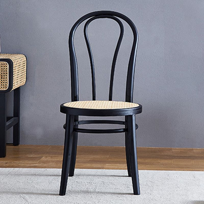 Scandinavian Design Windsor Back Side Chairs Wicker Dining Chairs for Home Clearhalo ' kitchen&dining_furn' 'Dining Chairs' 'Dining Tables & Seating' 'dining_chair' 'furn' 'furn_dining_chair' 'Furniture' 'furniture_dining_chair' 'Kitchen & Dining Furniture' 'kitchen' 1200x1200_e520964f-de44-4a81-bff5-5c03e01d747f