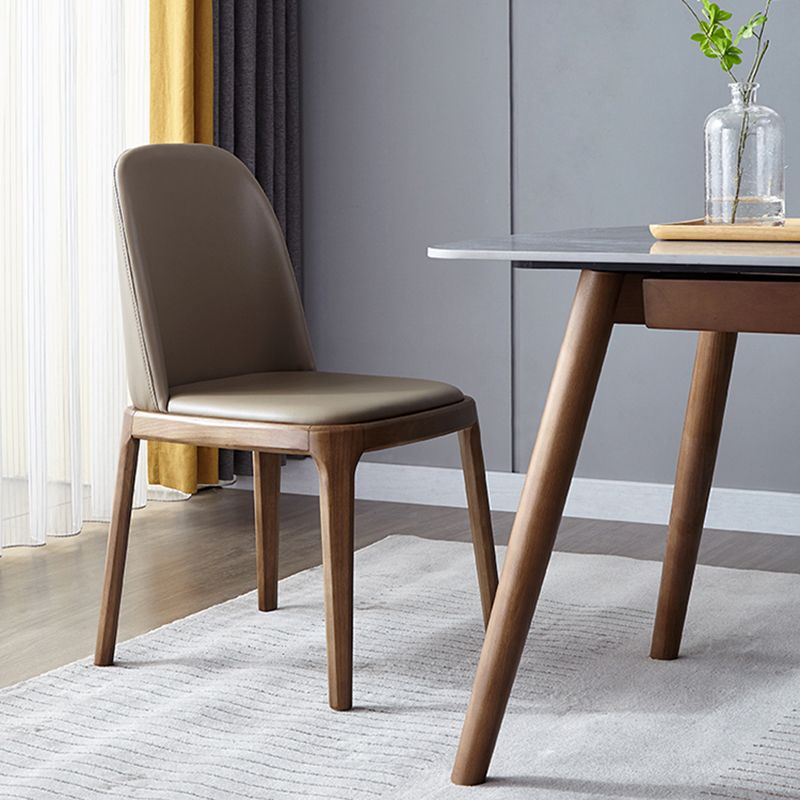 Modern Style wood Dining Chairs Solid Back Armless Chair for Kitchen Clearhalo ' kitchen&dining_furn' 'Dining Chairs' 'Dining Tables & Seating' 'dining_chair' 'furn' 'furn_dining_chair' 'Furniture' 'furniture_dining_chair' 'Kitchen & Dining Furniture' 'kitchen' 1200x1200_e52158ad-d8ce-4681-bac5-1ed9081711a6