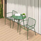 Industrial Patio Dining Side Chair Metal Slat Back Arm Chair