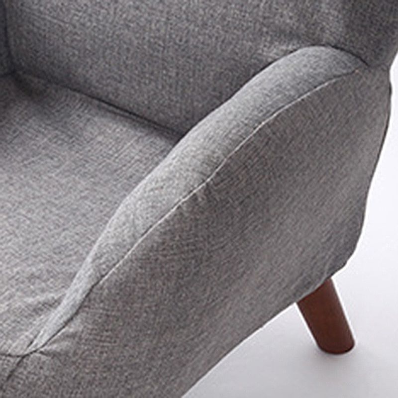 Linen Chair 23.62" L x 21.65" W  Armchair Solid Wood Frame Chair