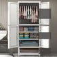 Bedroom Plastic Cabinet with Hinged Doors Matte Finish Modern Storage Cabinet