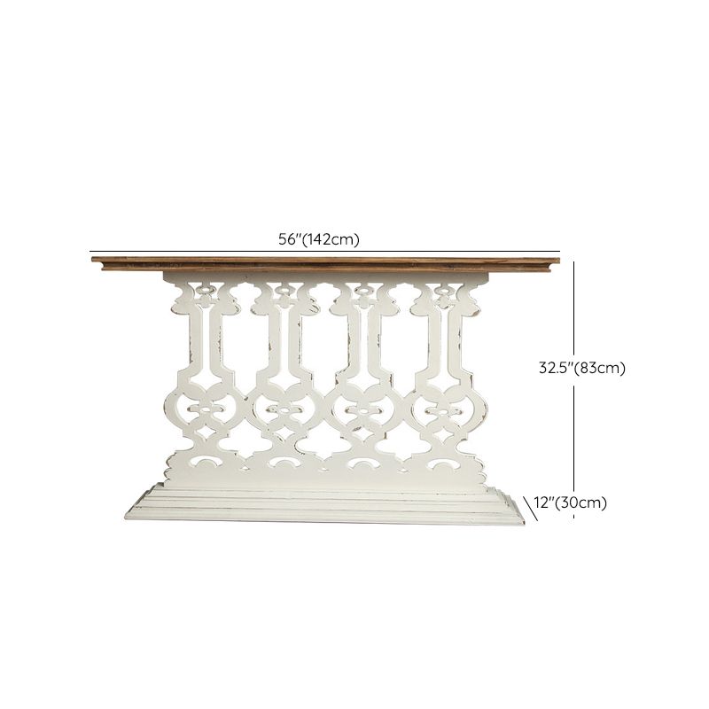 Tavolo da accento in legno di campagna francese tavolo di divano console rettangolare per sala