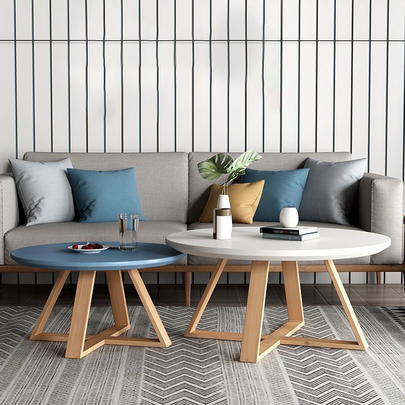 Nordic Style Cocktail Table Multi-color Selection Solid Wood Material Round Coffee Table Clearhalo 'Coffee & Accent Tables' 'Coffee Tables' 'coffee_tables' 'furn' 'furn_coffee_tables' 'Furniture' 'furniture_coffee_tables' 'Living Room Furniture' 1200x1200_e527c28c-dbed-4a34-a943-ce9ae911edbb