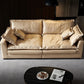 Beach Standard Sofa with Bolster Pillows 33.46"High Fabric Settee with Square Arm, Beige Clearhalo 'furn' 'furn_sofas' 'Furniture' 'furniture_sofas' 'Living Room Furniture' 'Sofa' 'sofas' 1200x1200_e5295918-7498-4aae-b77b-78660db6a29c