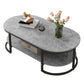 Oval Modern Coffee Table Wood Minimalist Coffee Table for Living Room Clearhalo 'Coffee & Accent Tables' 'Coffee Tables' 'coffee_tables' 'furn' 'furn_coffee_tables' 'Furniture' 'Living Room Furniture' 1200x1200_e529ed88-b059-4305-a60b-52710b7911ab