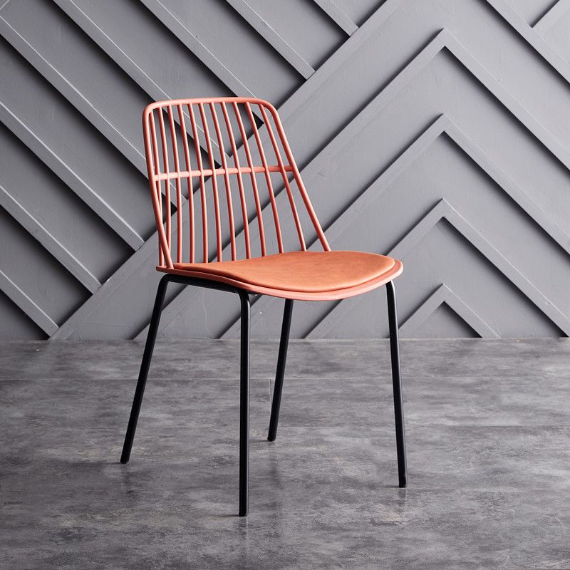 Home Dining Armless Chairs Dining Side Chairs with Metal Legs (Set of 4) Clearhalo ' kitchen&dining_furn' 'Dining Chairs' 'Dining Tables & Seating' 'dining_chair' 'furn' 'furn_dining_chair' 'Furniture' 'furniture_dining_chair' 'Kitchen & Dining Furniture' 'kitchen' 1200x1200_e52b844d-8187-4b82-934d-19998abf4c1a